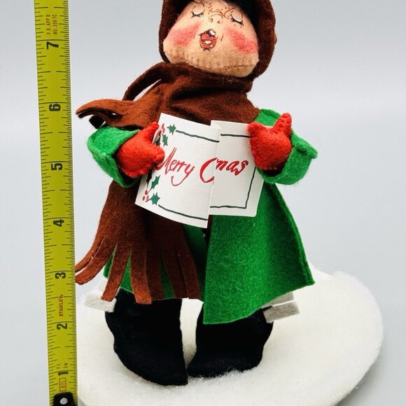 Annalee Caroler Boy Closed Eyes Open Mouth 8 inch 1992 Doll Made in USA - Picture 8 of 8